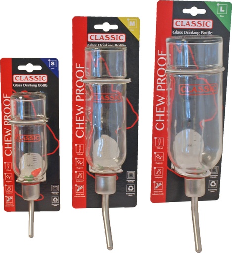 Classic glass drinking bottle